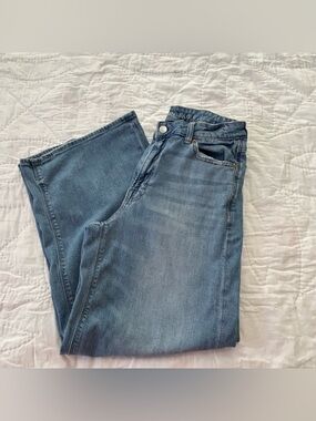 American Eagle Jeans Baggy Wide Leg Super High Rise Stretch women 6 Regular